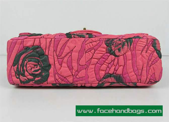 Chanel 2.55 Rose Handbag 50145 Gold Hardware-Pink Green - Click Image to Close